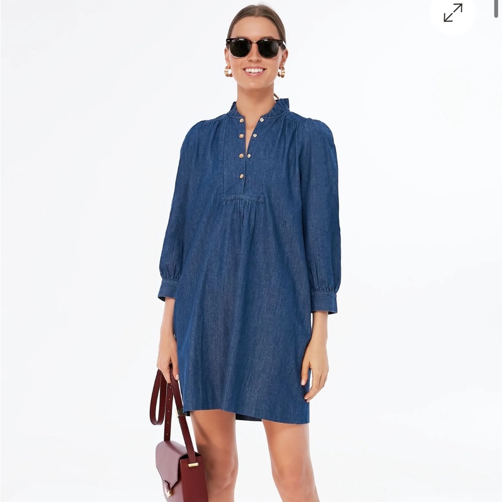 Pomander Place navy chambray Claiborne Dress Medium